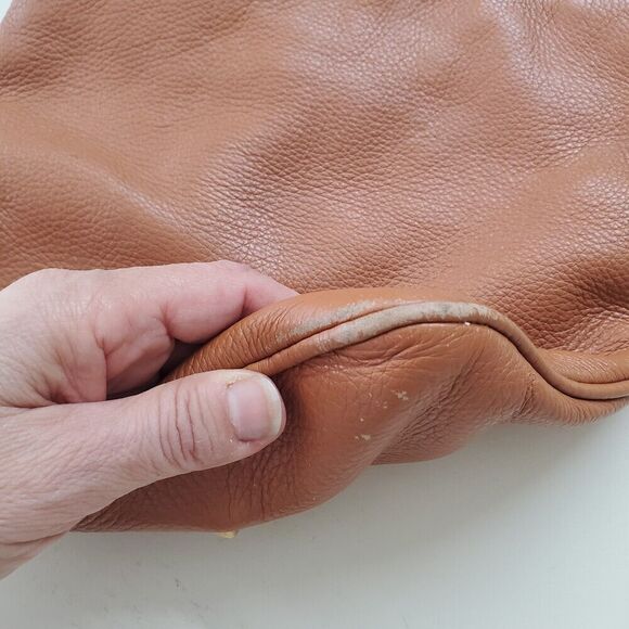 Marc by Marc Jacobs Brown Pebbled Leather Crossbody Bag Brass Hardware Roomy - Picture 4 of 8